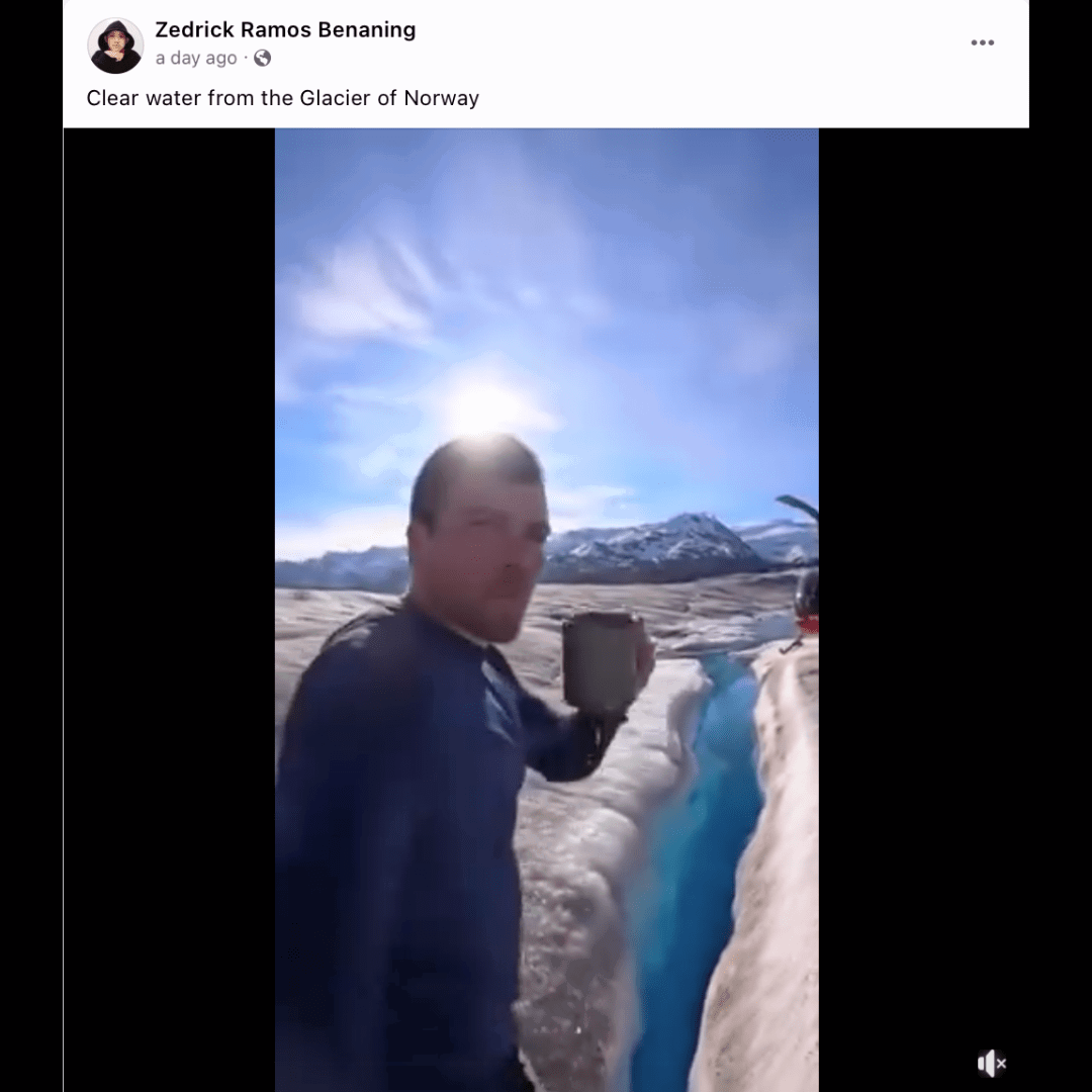 Fact Check: Viral Video Of Clear Glacier Water Is From Alaska, NOT Norway